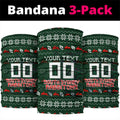 Personalized South Sydney Rabbitohs Christmas Neck Gaiter Australian Rugby Fans - Pixelated Ugly Xmas Pattern Mascot Santa