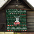 Personalized South Sydney Rabbitohs Christmas Quilt Australian Rugby Fans - Pixelated Ugly Xmas Pattern Mascot Santa