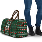 Personalized South Sydney Rabbitohs Christmas Travel Bag Australian Rugby Fans - Pixelated Ugly Xmas Pattern Mascot Santa