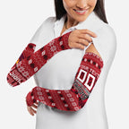 Personalized St George Illawarra Dragons Christmas Arm Sleeves Australian Rugby Fans - Pixelated Ugly Xmas Pattern Mascot Santa
