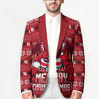 Personalized St George Illawarra Dragons Christmas Blazer Australian Rugby Fans - Pixelated Ugly Xmas Pattern Mascot Santa