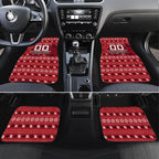 Personalized St George Illawarra Dragons Christmas Car Mats Australian Rugby Fans - Pixelated Ugly Xmas Pattern Mascot Santa