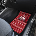 Personalized St George Illawarra Dragons Christmas Car Mats Australian Rugby Fans - Pixelated Ugly Xmas Pattern Mascot Santa