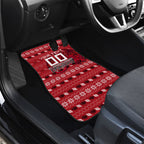 Personalized St George Illawarra Dragons Christmas Car Mats Australian Rugby Fans - Pixelated Ugly Xmas Pattern Mascot Santa