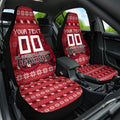 Personalized St George Illawarra Dragons Christmas Car Seat Cover Australian Rugby Fans - Pixelated Ugly Xmas Pattern Mascot Santa