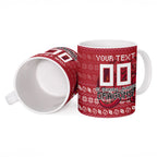 Personalized St George Illawarra Dragons Christmas Ceramic Mug Australian Rugby Fans - Pixelated Ugly Xmas Pattern Mascot Santa