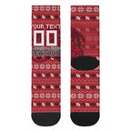 Personalized St George Illawarra Dragons Christmas Crew Socks Australian Rugby Fans - Pixelated Ugly Xmas Pattern Mascot Santa