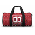 Personalized St George Illawarra Dragons Christmas Duffle Bag Australian Rugby Fans - Pixelated Ugly Xmas Pattern Mascot Santa