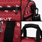 Personalized St George Illawarra Dragons Christmas Duffle Bag Australian Rugby Fans - Pixelated Ugly Xmas Pattern Mascot Santa