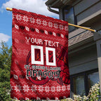 Personalized St George Illawarra Dragons Christmas Garden Flag Australian Rugby Fans - Pixelated Ugly Xmas Pattern Mascot Santa