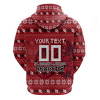 Personalized St George Illawarra Dragons Christmas Hoodie Australian Rugby Fans - Pixelated Ugly Xmas Pattern Mascot Santa