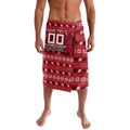 Personalized St George Illawarra Dragons Christmas Lavalava Australian Rugby Fans - Pixelated Ugly Xmas Pattern Mascot Santa