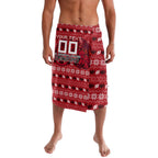 Personalized St George Illawarra Dragons Christmas Lavalava Australian Rugby Fans - Pixelated Ugly Xmas Pattern Mascot Santa