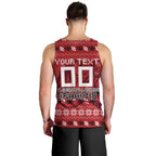 Personalized St George Illawarra Dragons Christmas Men Tank Top Australian Rugby Fans - Pixelated Ugly Xmas Pattern Mascot Santa