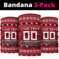 Personalized St George Illawarra Dragons Christmas Neck Gaiter Australian Rugby Fans - Pixelated Ugly Xmas Pattern Mascot Santa
