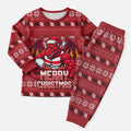 Personalized St George Illawarra Dragons Christmas Pajama Set Australian Rugby Fans - Pixelated Ugly Xmas Pattern Mascot Santa