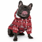 Personalized St George Illawarra Dragons Christmas Pet Hoodie Australian Rugby Fans - Pixelated Ugly Xmas Pattern Mascot Santa