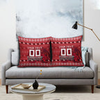 Personalized St George Illawarra Dragons Christmas Pillow Cover Australian Rugby Fans - Pixelated Ugly Xmas Pattern Mascot Santa