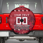 Personalized St George Illawarra Dragons Christmas Spare Tire Cover Australian Rugby Fans - Pixelated Ugly Xmas Pattern Mascot Santa