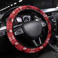 St George Illawarra Dragons Christmas Steering Wheel Cover Australian Rugby Fans - Pixelated Ugly Xmas Pattern Mascot Santa