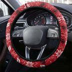 St George Illawarra Dragons Christmas Steering Wheel Cover Australian Rugby Fans - Pixelated Ugly Xmas Pattern Mascot Santa