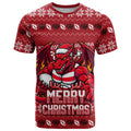 Personalized St George Illawarra Dragons Christmas T Shirt Australian Rugby Fans - Pixelated Ugly Xmas Pattern Mascot Santa