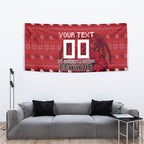 Personalized St George Illawarra Dragons Christmas Tapestry Australian Rugby Fans - Pixelated Ugly Xmas Pattern Mascot Santa