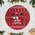 St George Illawarra Dragons Christmas Tree Skirt Australian Rugby Fans - Pixelated Ugly Xmas Pattern Mascot Santa
