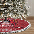St George Illawarra Dragons Christmas Tree Skirt Australian Rugby Fans - Pixelated Ugly Xmas Pattern Mascot Santa