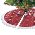 St George Illawarra Dragons Christmas Tree Skirt Australian Rugby Fans - Pixelated Ugly Xmas Pattern Mascot Santa