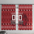 Personalized St George Illawarra Dragons Christmas Window Curtain Australian Rugby Fans - Pixelated Ugly Xmas Pattern Mascot Santa