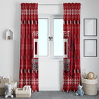 Personalized St George Illawarra Dragons Christmas Window Curtain Australian Rugby Fans - Pixelated Ugly Xmas Pattern Mascot Santa