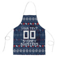 Personalized Sydney Roosters Christmas Apron Australian Rugby Fans - Pixelated Ugly Xmas Pattern Mascot Santa
