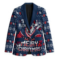 Personalized Sydney Roosters Christmas Blazer Australian Rugby Fans - Pixelated Ugly Xmas Pattern Mascot Santa