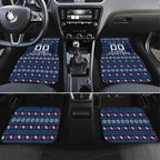 Personalized Sydney Roosters Christmas Car Mats Australian Rugby Fans - Pixelated Ugly Xmas Pattern Mascot Santa