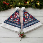 Sydney Roosters Christmas Santa Hat Australian Rugby Fans - Pixelated Ugly Xmas Pattern Mascot Santa