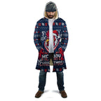 Personalized Sydney Roosters Christmas Cloak Australian Rugby Fans - Pixelated Ugly Xmas Pattern Mascot Santa