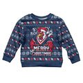 Personalized Sydney Roosters Christmas Kid Ugly Christmas Sweater Australian Rugby Fans - Pixelated Ugly Xmas Pattern Mascot Santa