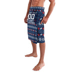 Personalized Sydney Roosters Christmas Lavalava Australian Rugby Fans - Pixelated Ugly Xmas Pattern Mascot Santa