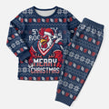 Personalized Sydney Roosters Christmas Pajama Set Australian Rugby Fans - Pixelated Ugly Xmas Pattern Mascot Santa