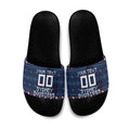 Personalized Sydney Roosters Christmas Slide Sandals Australian Rugby Fans - Pixelated Ugly Xmas Pattern Mascot Santa