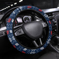 Sydney Roosters Christmas Steering Wheel Cover Australian Rugby Fans - Pixelated Ugly Xmas Pattern Mascot Santa