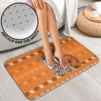 Personalized Wests Tigers Christmas Bathroom Set Australian Rugby Fans - Pixelated Ugly Xmas Pattern Mascot Santa