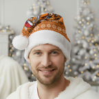 Wests Tigers Christmas Santa Hat Australian Rugby Fans - Pixelated Ugly Xmas Pattern Mascot Santa