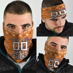 Personalized Wests Tigers Christmas Neck Gaiter Australian Rugby Fans - Pixelated Ugly Xmas Pattern Mascot Santa