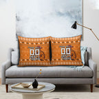 Personalized Wests Tigers Christmas Pillow Cover Australian Rugby Fans - Pixelated Ugly Xmas Pattern Mascot Santa