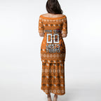 Personalized Wests Tigers Christmas Puletasi Australian Rugby Fans - Pixelated Ugly Xmas Pattern Mascot Santa
