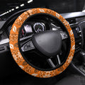 Wests Tigers Christmas Steering Wheel Cover Australian Rugby Fans - Pixelated Ugly Xmas Pattern Mascot Santa