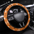 Wests Tigers Christmas Steering Wheel Cover Australian Rugby Fans - Pixelated Ugly Xmas Pattern Mascot Santa