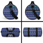 Personalized New Zealand Warriors Christmas Duffle Bag Maori Rugby Fans - Pixelated Ugly Xmas Pattern Mascot Santa